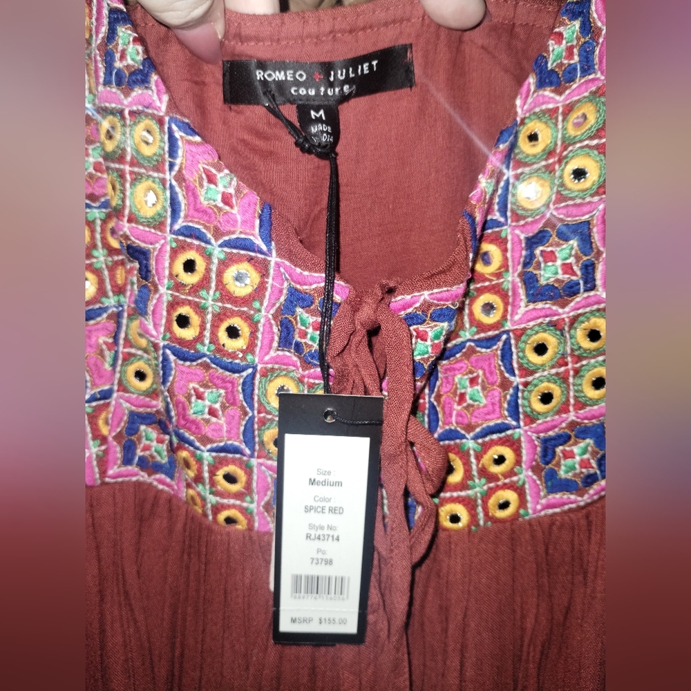 Romeo + Juliet Boho Patterned Sundress Size medium - Picture 3 of 11